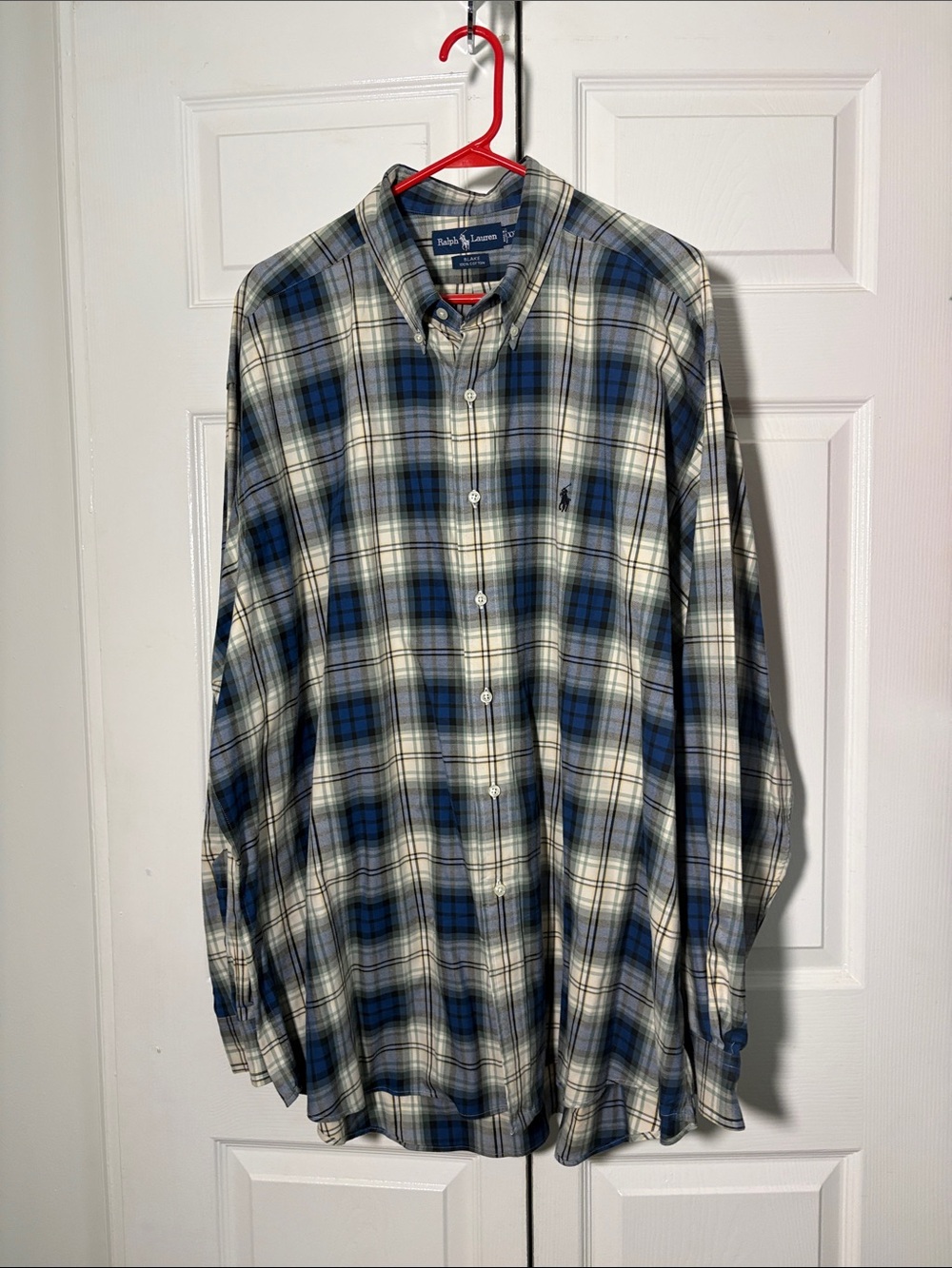 Ralph Lauren Blake cotton long sleeve button front shirt. Size XXL